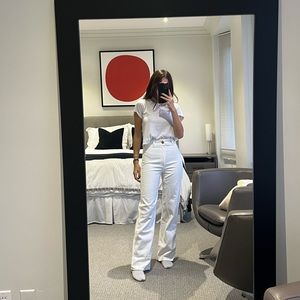 White wide leg reformation jeans